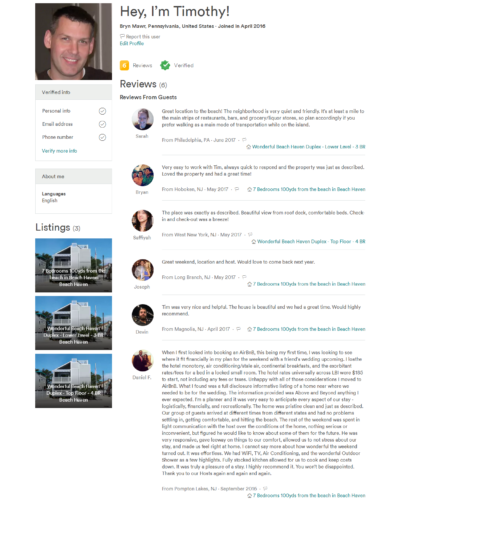 ReviewsAirBNB Beach Haven 7 Beach Haven Vacation Rental LBI